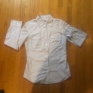 Blue and white striped J crew button up!